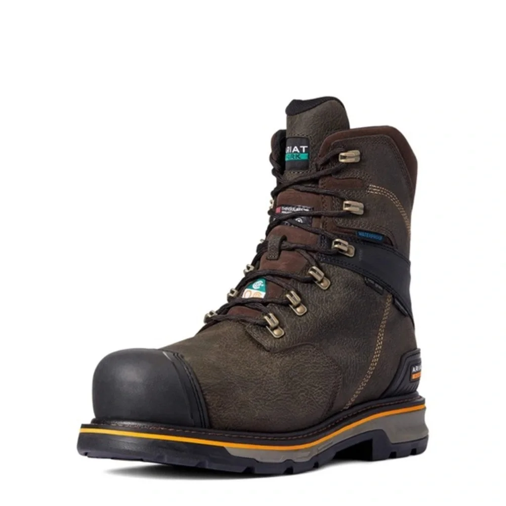 NWT Ariat Mens CSA Glacier Grip 8-Inch Waterproof Composite Toe Work Boot sz 7.5